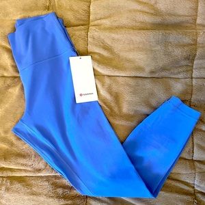 Brand New lululemon Leggings. Size 8, 25”, aqua blue, NWT. $70 OBO.